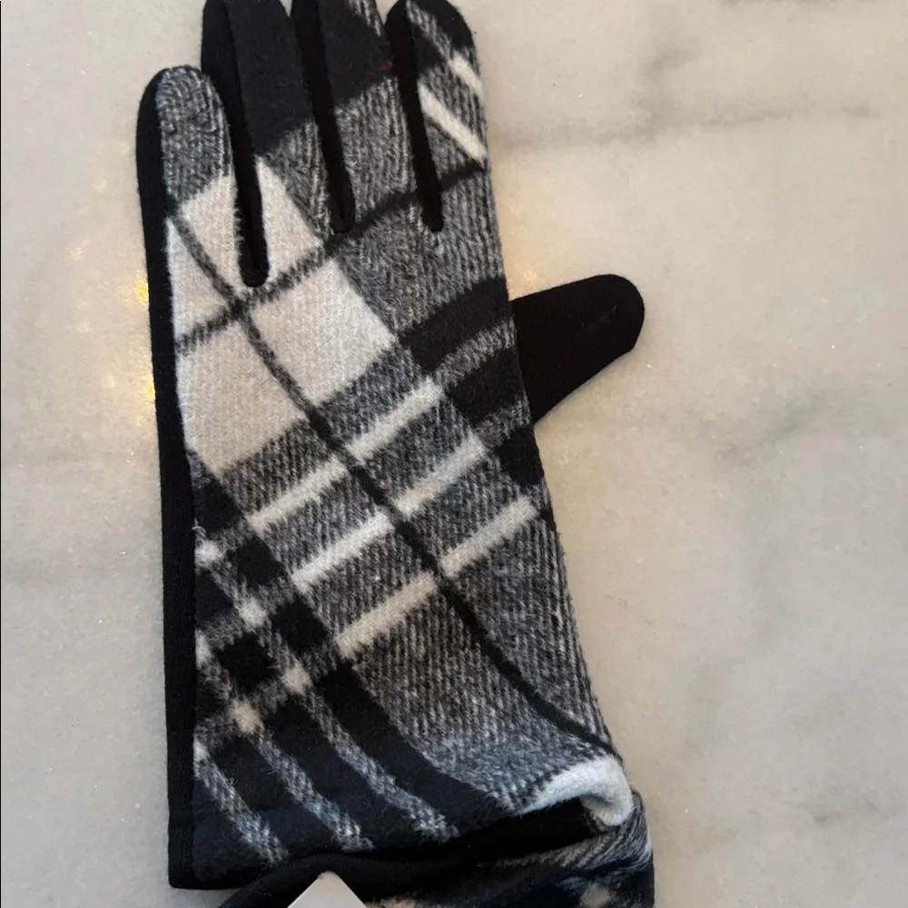 Tartan Gloves Touch Screen Winter Warm Medium NEW